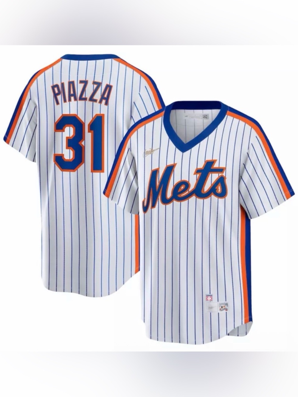 Nike Authentic Cooperstown New York Mets Mike Piazza #31 MLB Jersey Men’s Size M - Picture 3 of 7